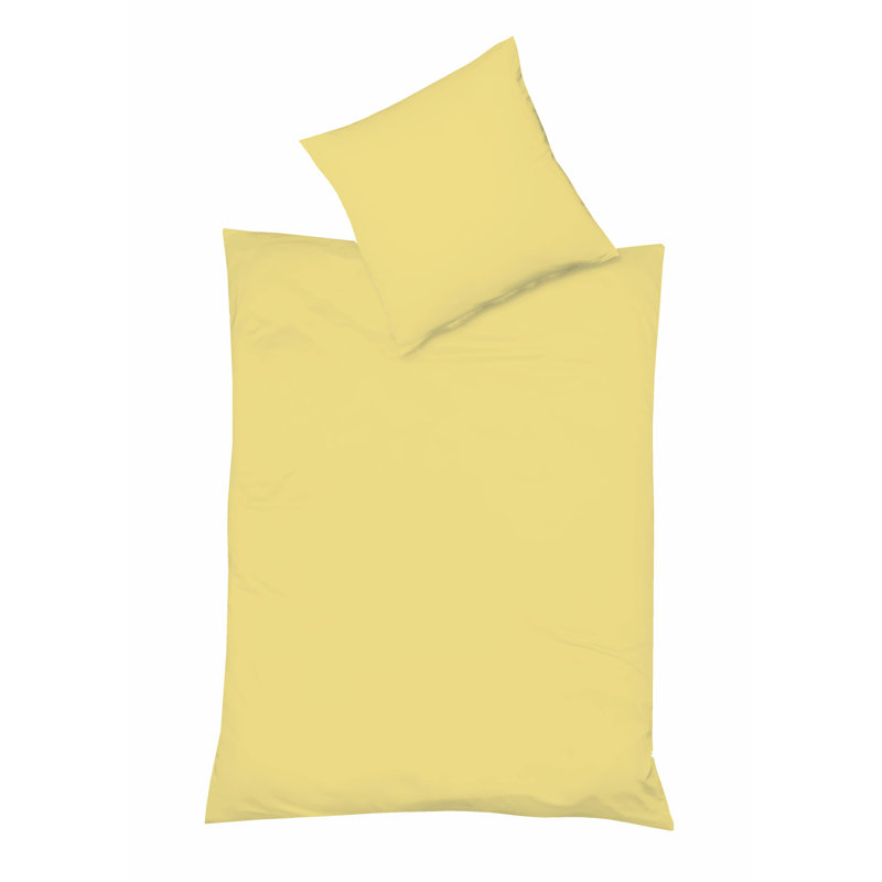 Modern Duvet Cover Set, Lemon, Double - 2 Pillowcases (80 x 80 cm)