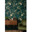 Papier peint floral, oiseau rétro