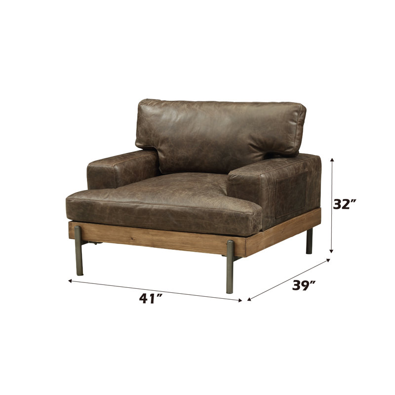 Fauteuil en cuir Macungie