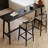 Black Straight Solid Wood Bar Table