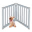 Barrière pour animaux pliable autoportante en bois massif pour chiens, 2 panneaux pour les portes, les escaliers et les petits espaces-90636804-88357169