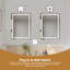 Miroir de salle de bain moderne à DEL sans cadre avec 3 couleurs réglables-532541584