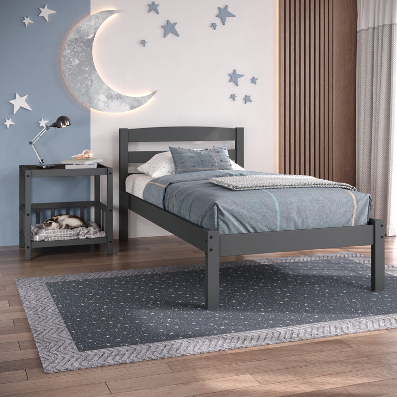 Lit simple Hyen Econo Scandinavian, Gris