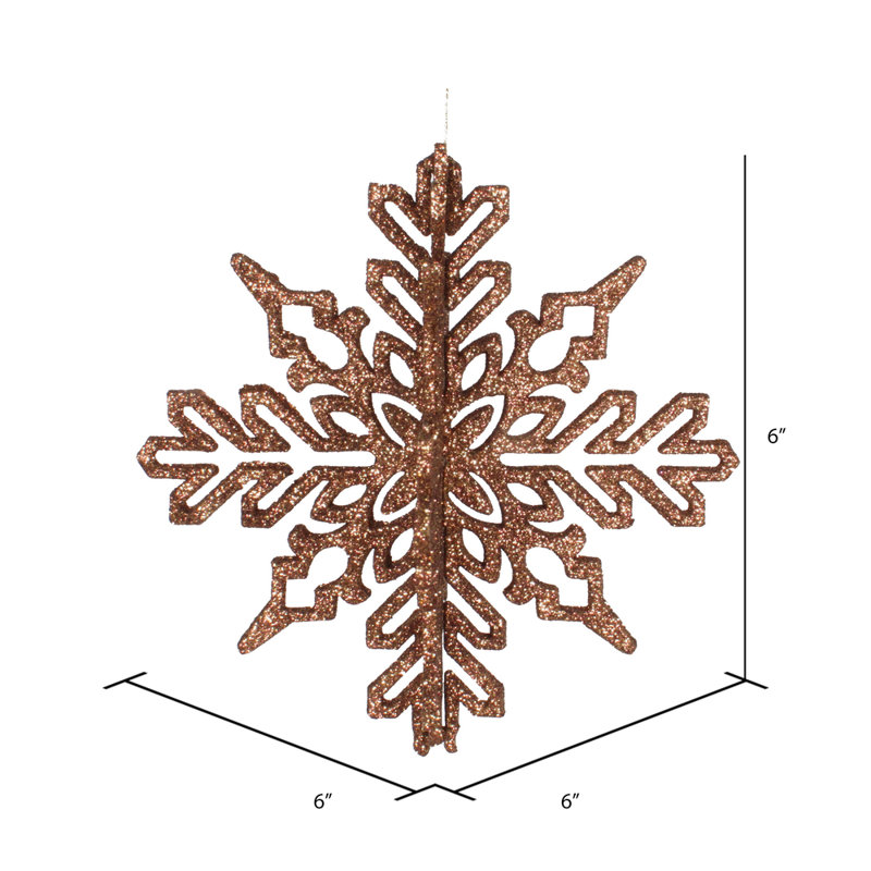 Ornement flocon de neige 3D, Moka