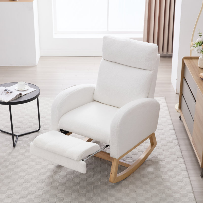 Chaise berçante Teddy, White, White