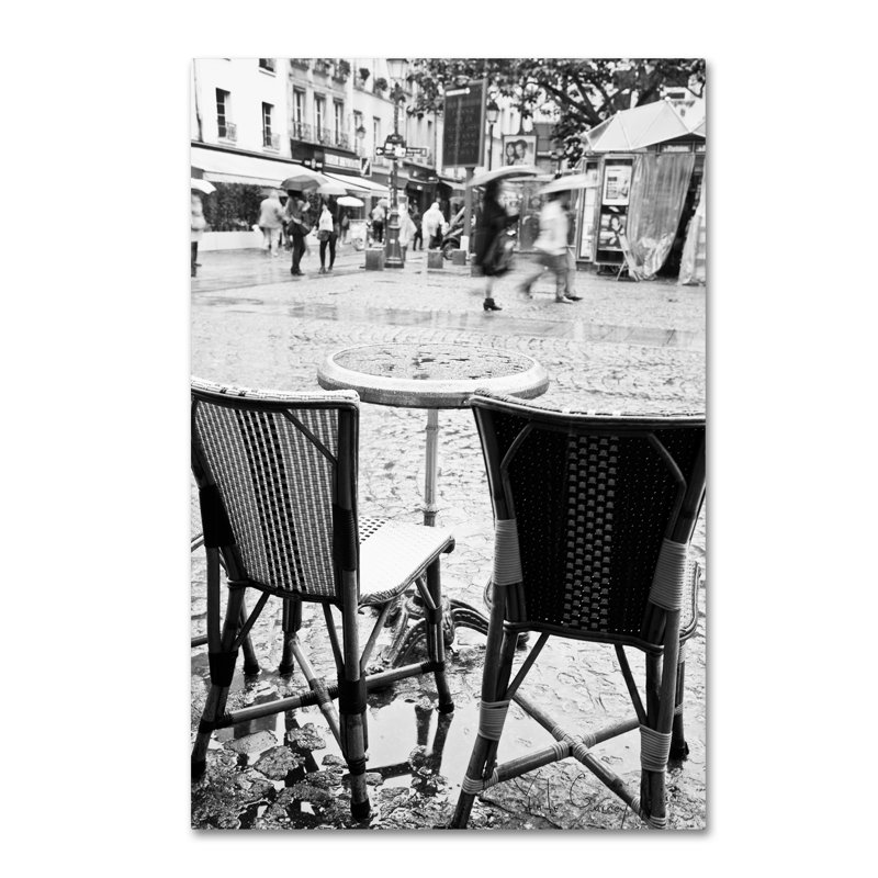 «Paris Cafe for 2», reproduction de photo sur toile tendue, H 19 po x l 12 po x P 2 po