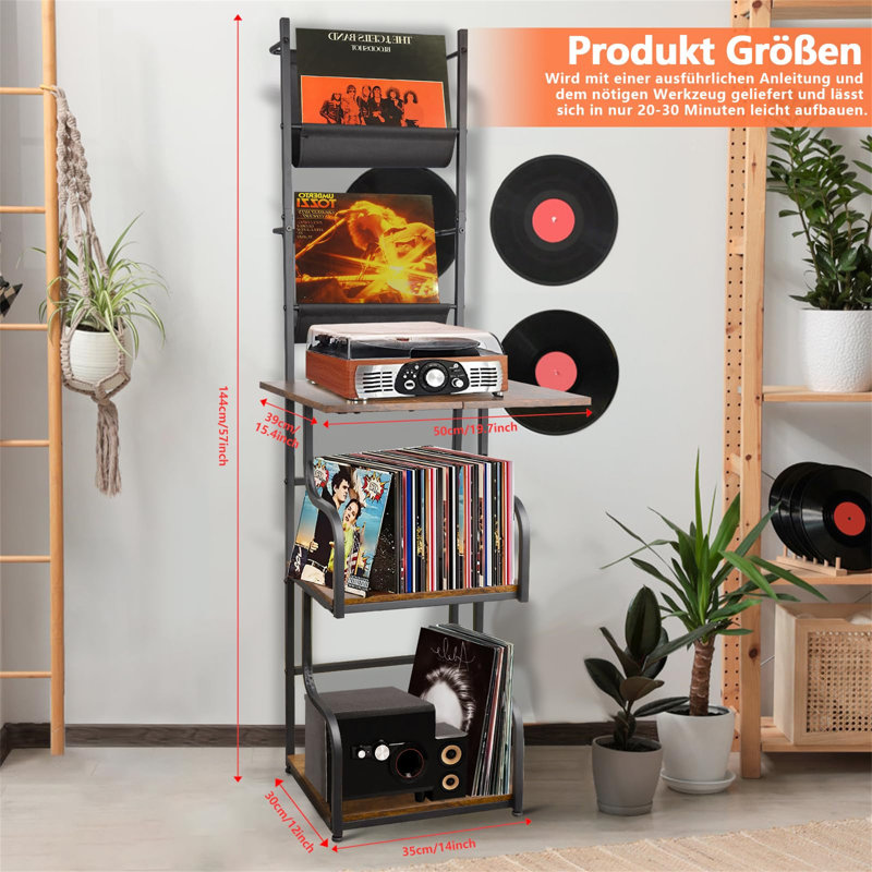 Boterf 144cm H Media Shelves