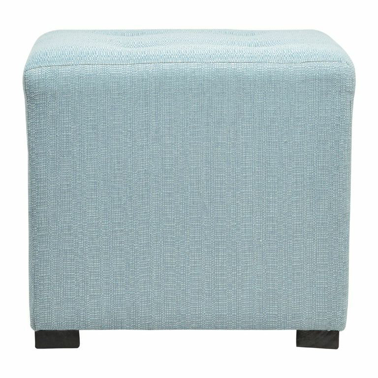 Cube Upholstered Ottoman, Candice Bay Blue