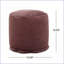 Coussin de plancher pour repose-pieds, rosé cube de 16 po | Velours | Rouge corail
