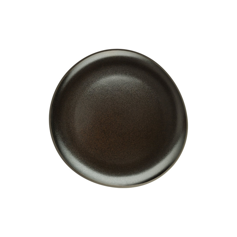 Junto Handmade Stoneware Salad/Dessert Plate, Slate Gray