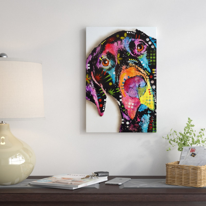 Pointer, impression sur toile tendue, H 26 po x l 18 po x P 1,5 po, Cadre noir