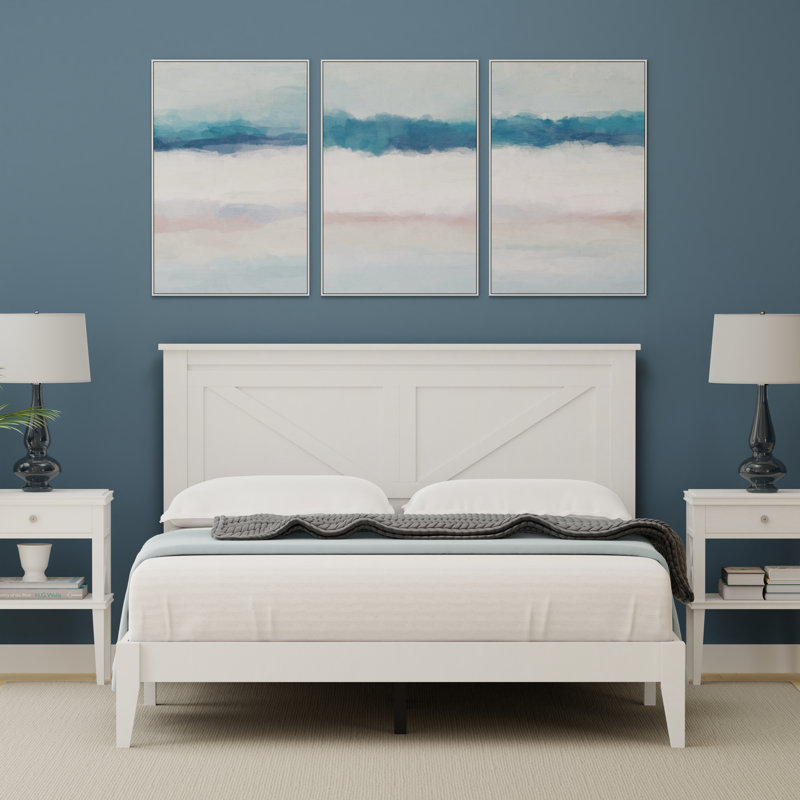 Marksbury Solid Wood Platform Bed, Queen, White