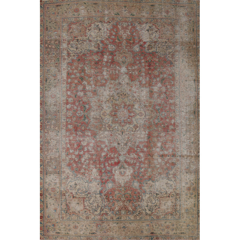 Tapis traditionnel en laine vieilli 7 x 10