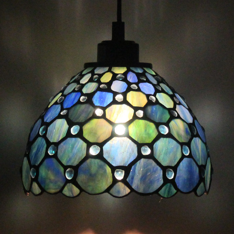Mini-luminaire suspendu Tiffany, H 31 po x l 8 po x P 8 po