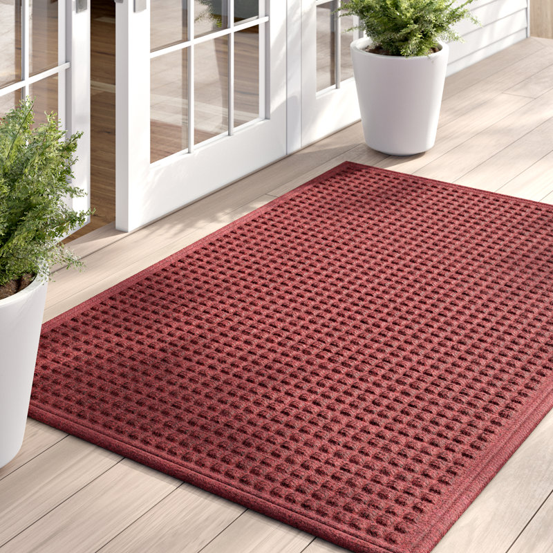 Radolija Non-Slip Polka Dots Doormat, Onyx, Rectangle 2' x 3'