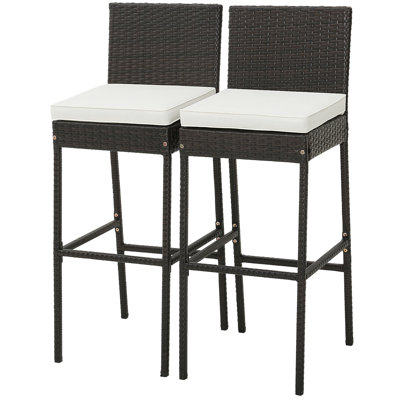 Bhoori 30" Patio Bar Stool with Cushion by Wade Logan