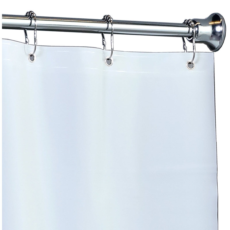 Rideau de douche en vinyle Los Palmos, Blanc