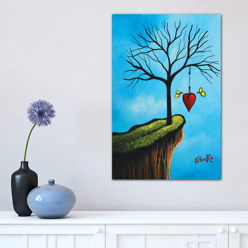 New Beginnings Start With Love - Wrapped Canvas Print, 30.48 cm H x 45.72 cm W