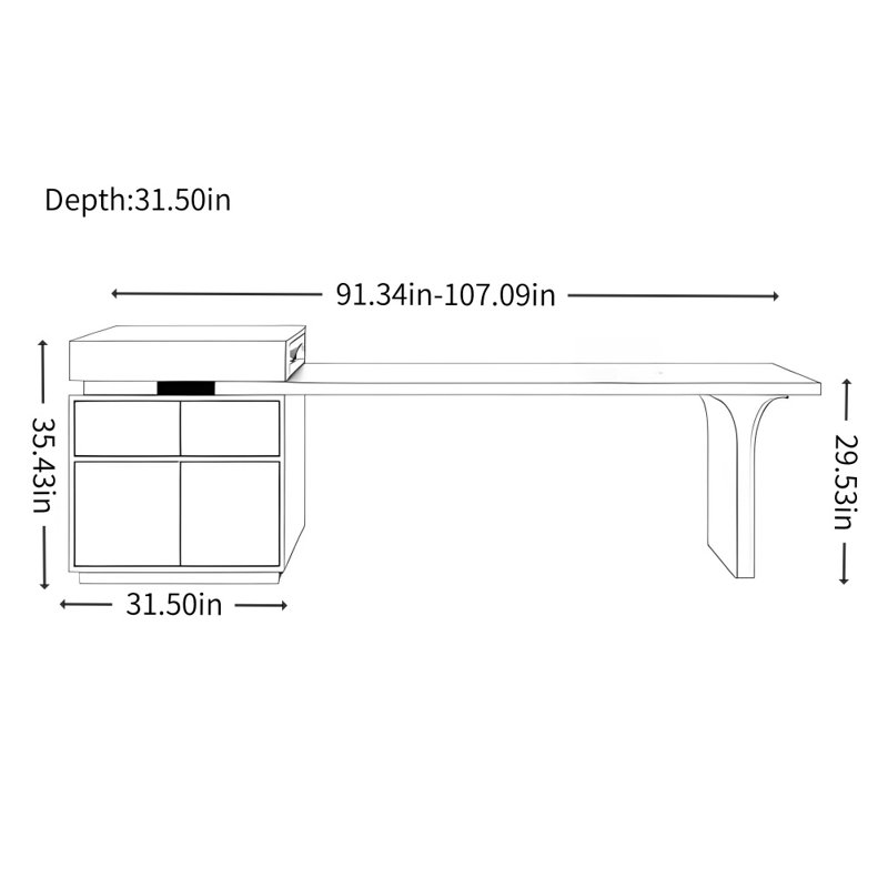 French Retro Retractable Dining Table