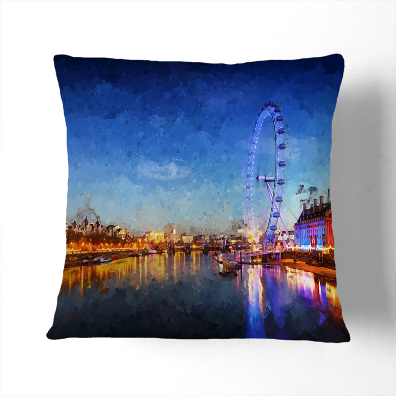 Square Throw Cushion, 40cm H x 40cm W x 15cm D