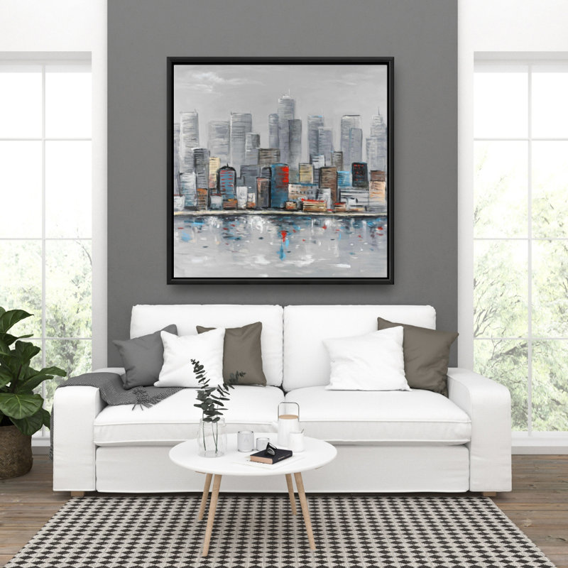 " Abstract City Skyline ", 36" H x 36" W