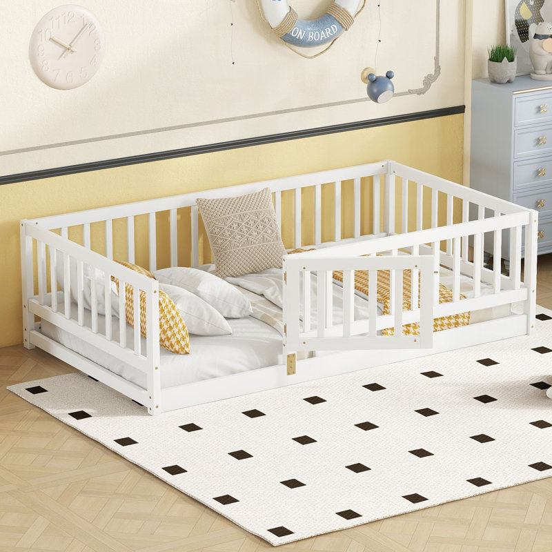 Lit en bois, Blanc, Simple