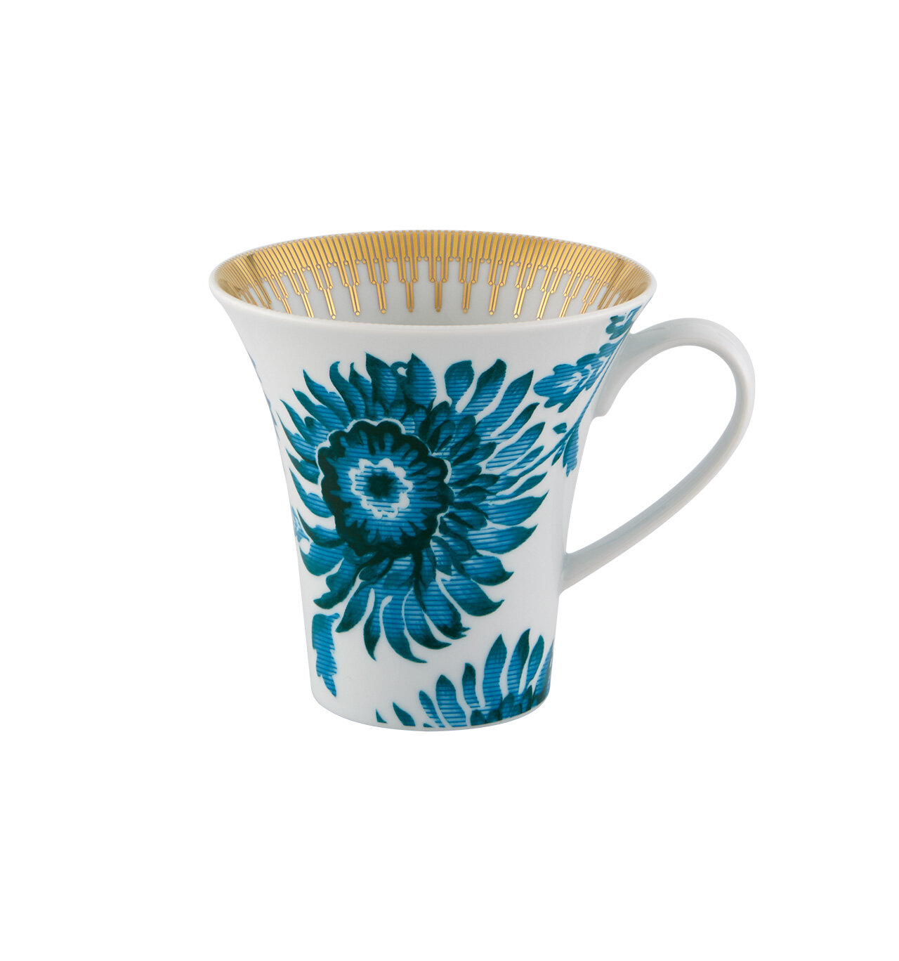 Gorgeous Enamel Iris Decorative Glass Coffee Cup 1-Piece