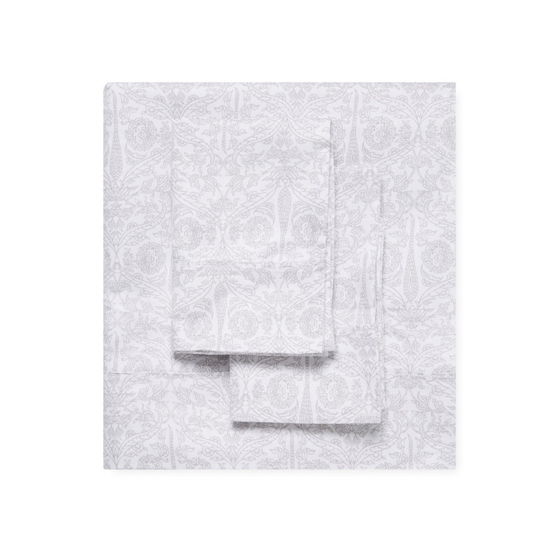 Bastian Cotton Damask Duvet Cover, Full / Queen