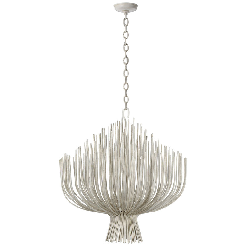 Chapman & Myers Astra 42" Sculpted Chandelier, 35.5" H x 31.75" W x 31.75" D, Waxed Plaster