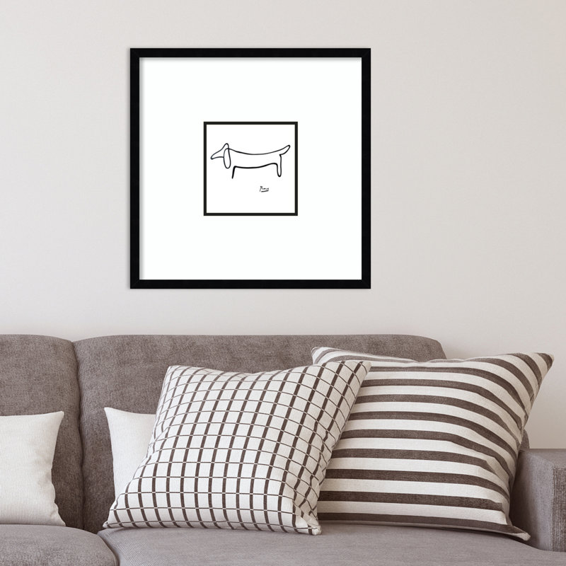 «Le Chien» par Pablo Picasso - reproduction d'un seul cadre, L 21 po x H 21 po