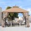 Pavillon de jardin en acier The Soft toit Gazebos-67888684-94946775