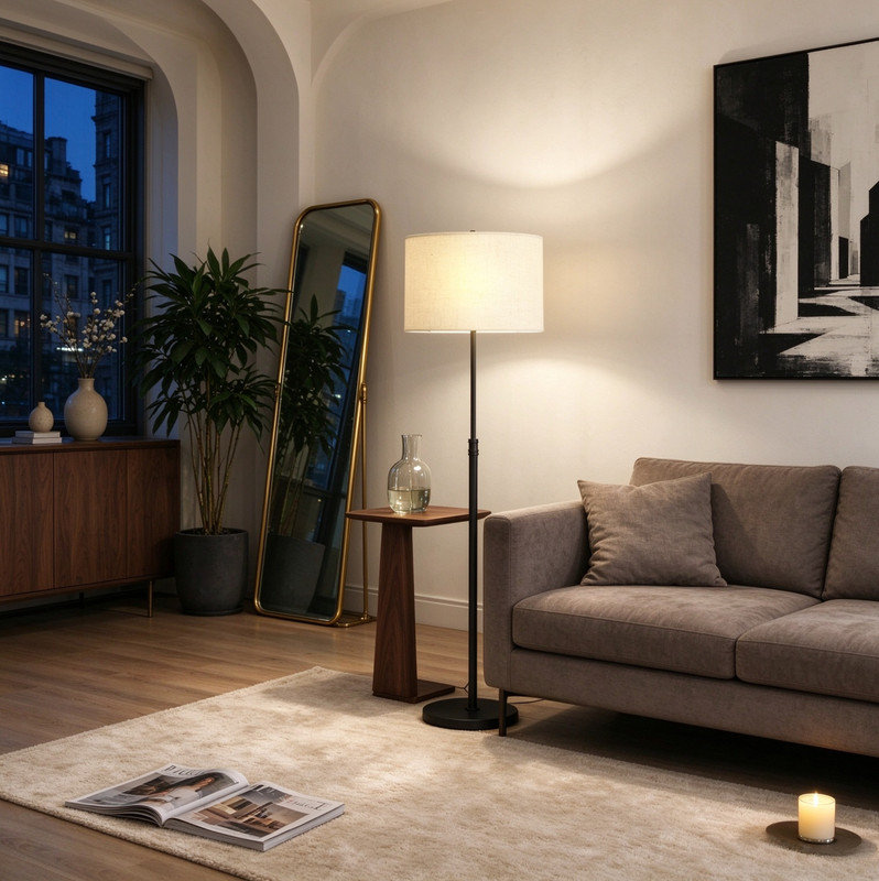 167.98 H cm Powder Coated and Matte Traditional Floor Lamp
