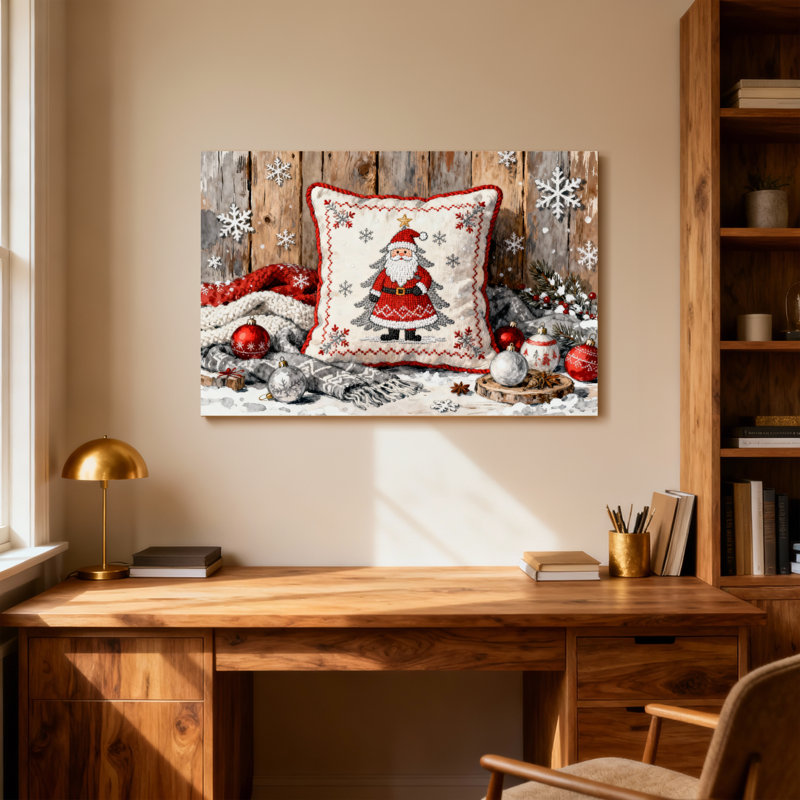 Motif de Noël flocon de neige père Noël, H 12 po x l 18 po