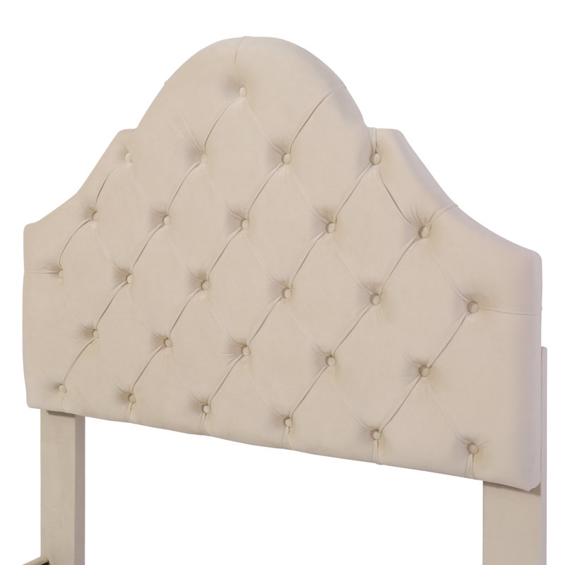 Wiedeman Upholstered 90 X 190cm Bed, Beige, Single (3')