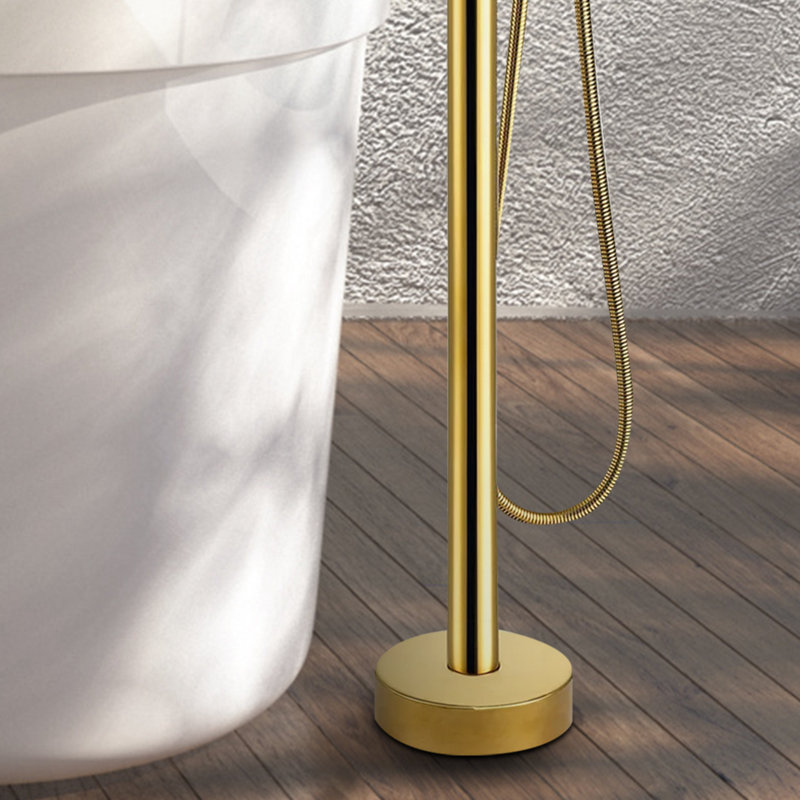 Freestanding Tub Filler with Diverter, Ti Gold