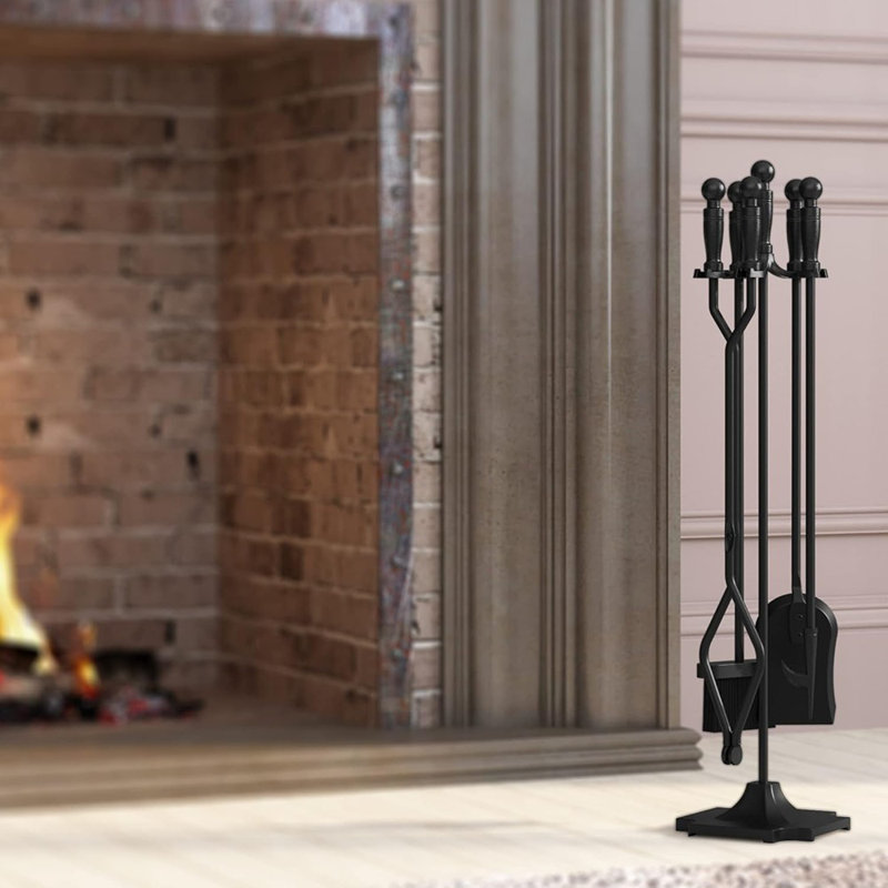 Ensemble d'outils de foyer 5 pièces en fer forgé Fire Beauty