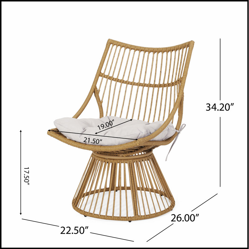 Chaise avec dossier haut ELAINE WICKER