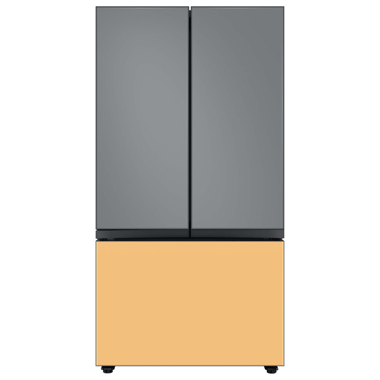 24 cu. ft. Smart Bespoke 3-Door French-Door Refrigerator with Customizable Panel Colors and AutoFill Water Pitcher in Custom Panel-Ready