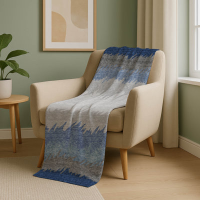 Addison Machine Washable Sherpa ASB736 Stripes Throw Blanket