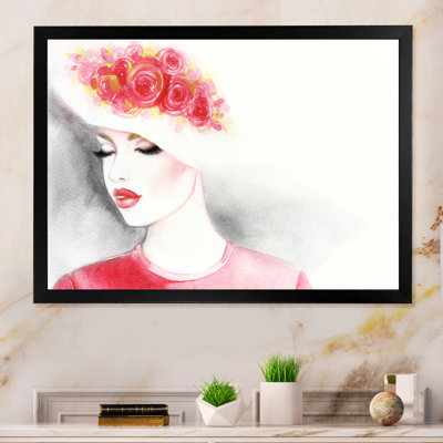 «Elegant Fashion Woman IV», reproduction sur toile encadrée
