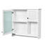 Armoire de salle de bain avec miroir, armoire à pharmacie murale avec 2 tablettes, armoire d'appoint