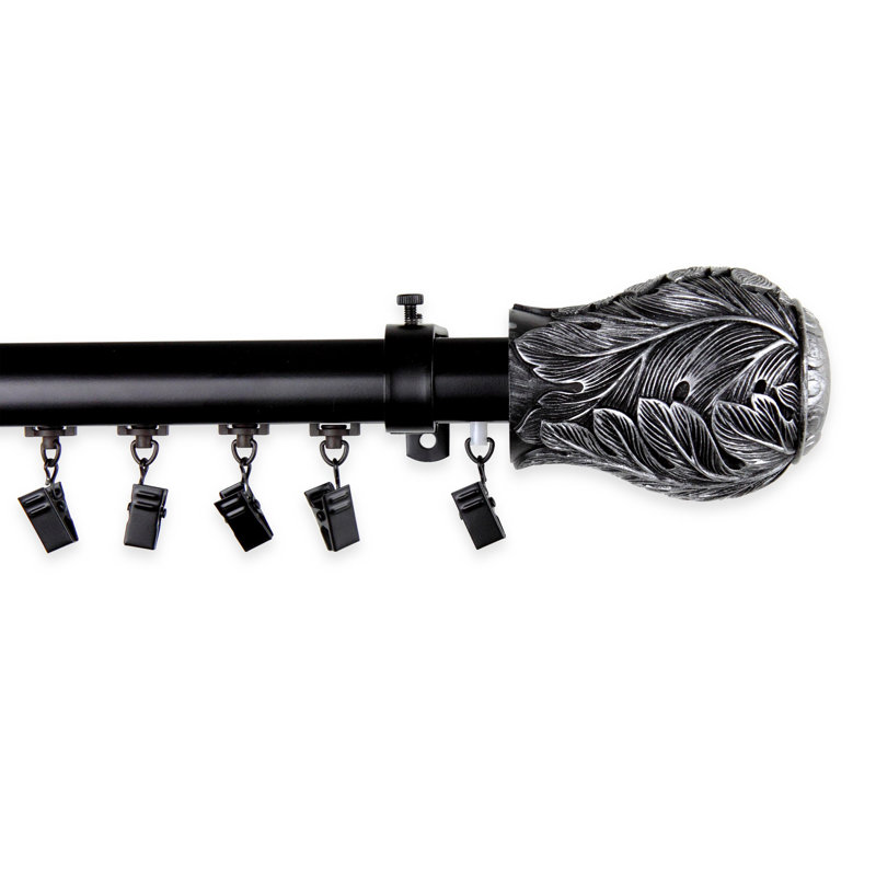 Ringler Adjustable Single Curtain Rod, 28" - 48" W