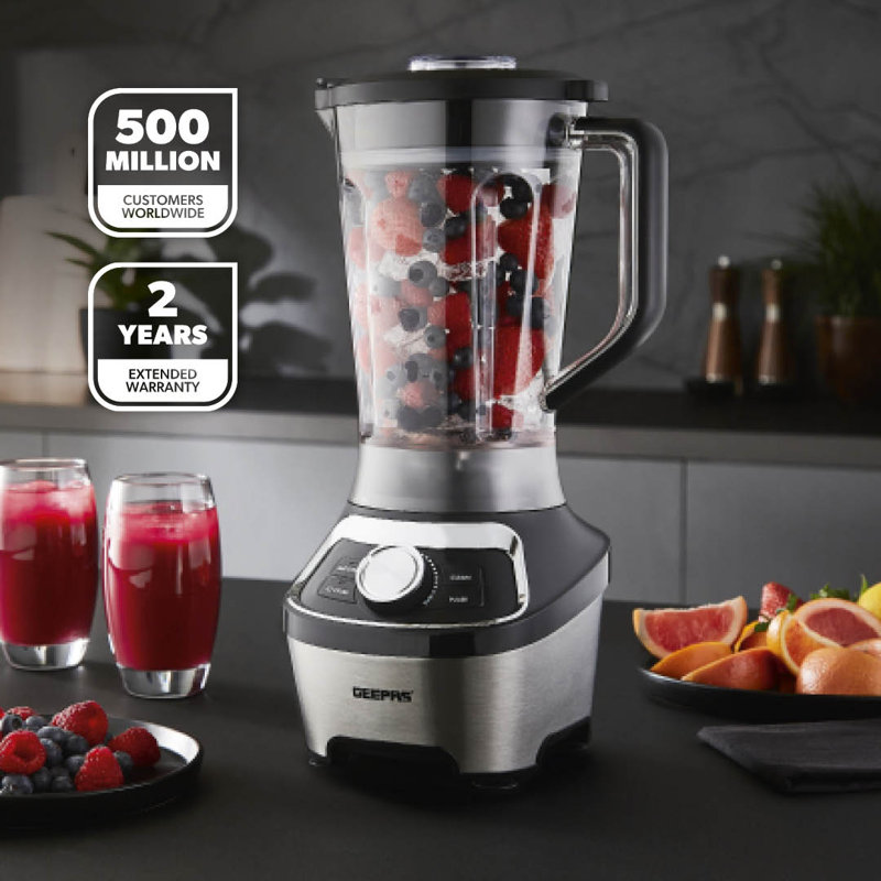 GEEPAS Electric Jug Blender Smoothie Maker, 1200W