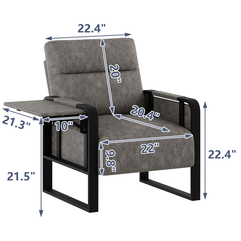 Chaise d'appoint Whole, Similicuir gris
