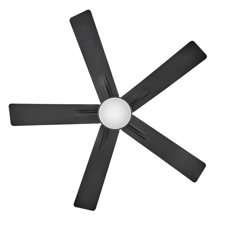 Alta 52-in Indoor/Outdoor 5-Blade Smart Ceiling Fan with Integrated LED + Remote, Matte Black