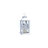 Silver Snowflake Lantern with Battery Operated Candle