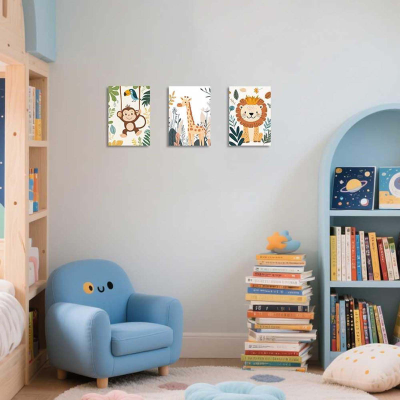 Animals 3 - Piece, 60 cm H x 120 cm W