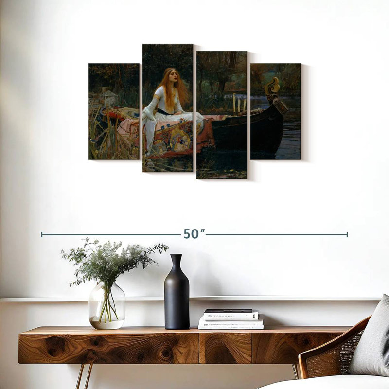 Leisha, la Dame de Shalott, H 22 po x l 36 po