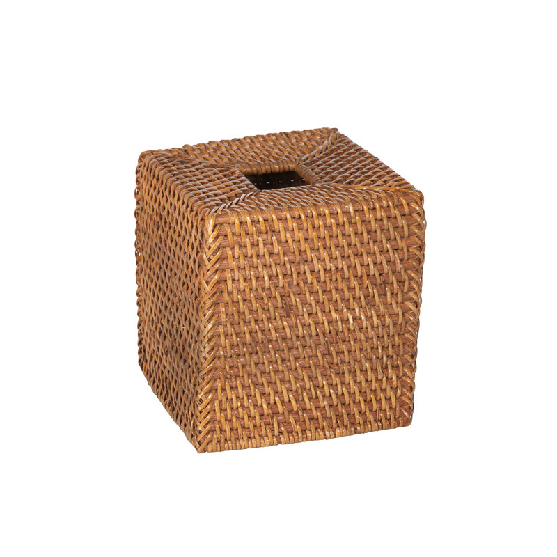Bavan Tissue Box Cover, Brown