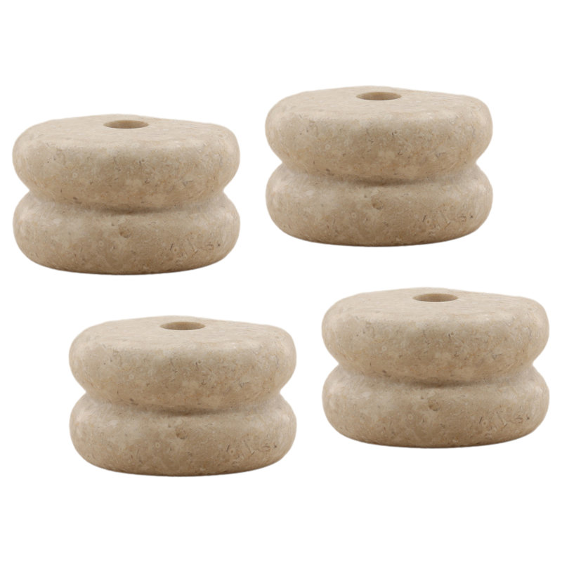 Ensemble de 4 bougeoirs Ollerton naturels